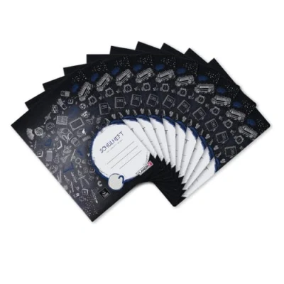 Image de Landre 100050031 Lot de 10 cahiers 16 pages format A4 Linéature 2 Papier fin sans bois 80 g/m² 3 motifs assortis