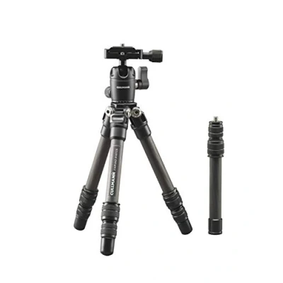 Image de Trépied de Voyage Cullmann CARVAO 816TCS en Carbone (Hauteur Maximum d&#039;extension 70, 5cm, Taille l&#039;emballage 27cm, capacité Charge 4kg, Poids 445g), Noir
