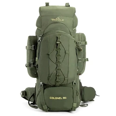 Image de Tripole Sac À Dos Colonel 80 Litres + Détachable, Vert Armée