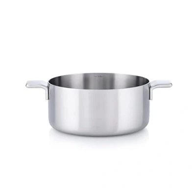 Image de MasterPRO Alessi Bones Casserole de 24 cm Fabriquée en Acier Inoxydable Finition Intérieure et Extérieure Mate Corps Droit Poignée Longue Fonte Creuse Soudée Convient pour Induction
