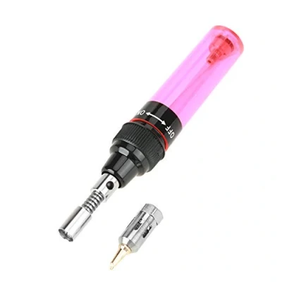 Image de Sans fil à souder au butane gaz la torche, fer en forme de stylo, pistolet température flamme 1300 C (rouge)