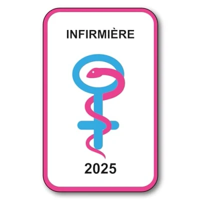Image de SIGNAL SAFETY Autocollant Sticker Vignette Caducée 2024 pour Pare Brise en Vitrophanie V9 Infirmière