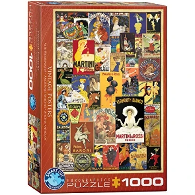 Image de Eurographics Vintage Posters Puzzle multicoloured pour enfants, Taille: One Size, Multi coloured