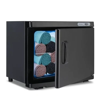 Image de EagerMinds chauffe serviettes de 23 l avec lampe UV, compresse, fonction chauffage à 360 , convient pour 20 30 (noir)