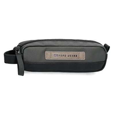 Image de Pepe Jeans Truxton Trousse Gris 19 x 5 3,5 cm Coton, Polyester et PU., Multicolore, única, Étui