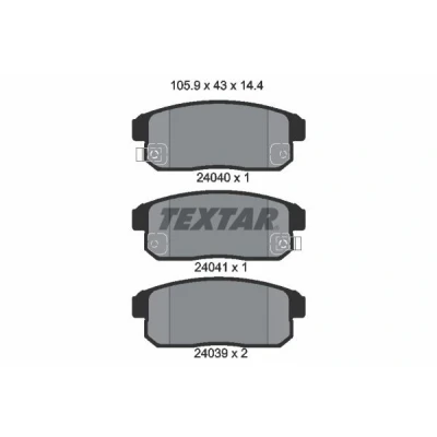 Image de TEXTAR 2404001 Jeu de plaquettes frein avec indicateur d&#039;usure SUZUKI: Ignis 2, I, NISSAN: Primera Berline, Maxima V QX Berline