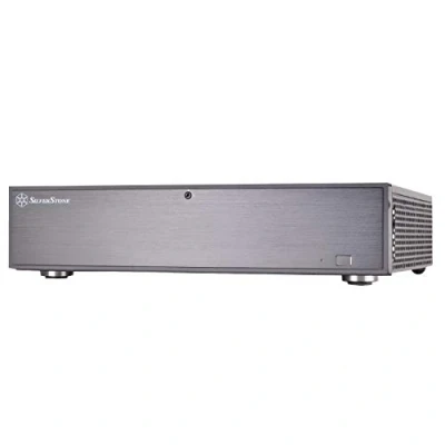 Image de SilverStone Technology SST ML04B C Carcasa de ordenador silenciosa Milo Slim HTPC Micro ATX, conector USB Tipo en el Puerto E/S, Negro 10181