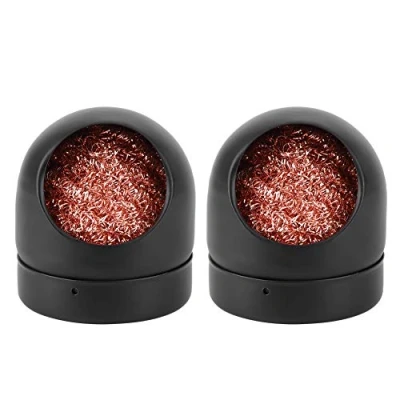 Image de Nettoyeur de pointe fer à souder 2 pièces, fil nettoyage en acier au carbone, pièces forme ronde, pour nettoyer la