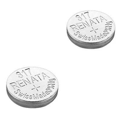 Image de 2 piles Renata pour montre Faites en Suisse  La cellule des piles ne contient pas de mercure  Pile bouton 1,55 V Longue durée Plusieurs modèles disponibles