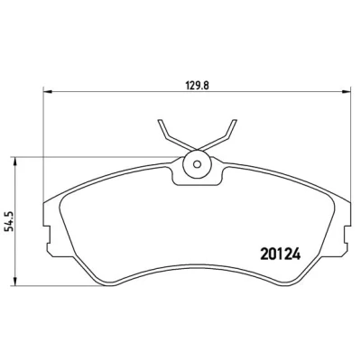Image de BREMBO P 85 028 Jeu de plaquettes frein contact signal d&#039;usure exclu avec vis d&#039;étrier sans accessoires VOLKSWAGEN: TRANSPORTER 4 Bus