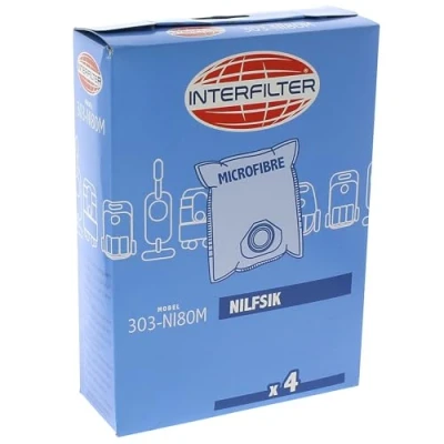 Image de Sacs microfibres adaptable par 4 303 NI80M 35601484 pour Aspirateur ELFO, NILFISK