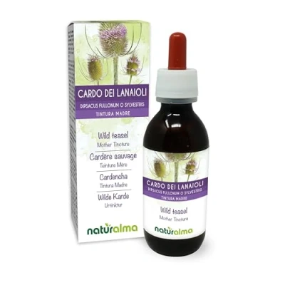 Image de Cardère sauvage ou Cabaret des oiseaux (Dipsacus fullonum D. sylvestris) racines Teinture Mère sans alcool Naturalma Extrait liquide gouttes 120 ml Complément alimentaire Végétalien végan