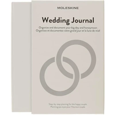Image de Moleskine Journal de Mariage, Carnet à thème Couverture Rigide pour planifier et organiser le calendrier votre Mariage Grand Format 13 x 21 cm 400 pages