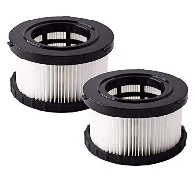 Image de Trade Shop Lot de 2 filtres à lamelles rechange pour filtre HEPA DeWalt DC515 DCV517N XJ 18V DC5151H / Aspirateur main sans fil