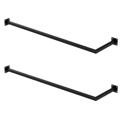 Image de ML Design 2x Tringle à Vêtements d&#039;Angle, P30 x L110 cm, Noir, Acier Inoxydable, de Penderie Forme L, Portemanteau Montage Mural, Porte vêtements, Linge, Matériel Inclus