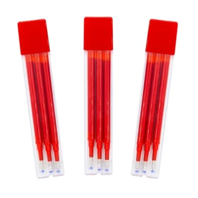 Image de RAYLU PAPER Rechanges pour Stylos effaçables rétractables, encre de gel, couleur rouge, pointe 1 mm et trait 0,7 (3 Rouges)