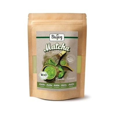 Image de Biojoy Thé Matcha en poudre BIO (100 g), naturel et sans additifs, Vert