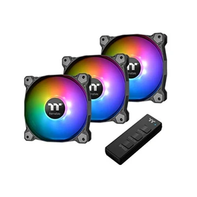 Image de Thermaltake Vent TT Pure 14 ARGB Sync Case Fan 3 Pack CL F080 PL14SW A 5623 Ventilateur PC Noir