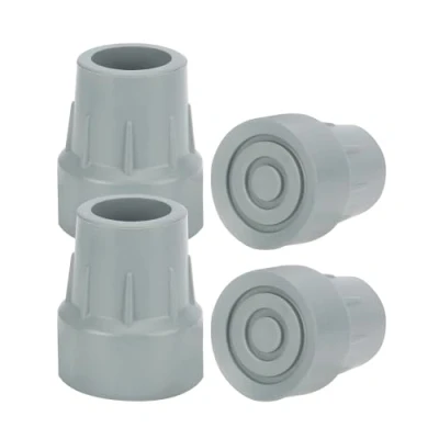 Image de supregear 4pcs Embouts de Béquille 25mm, Caoutchouc Robuste, pour Béquilles/Cannes/Bâtons, Déambulateurs, Sièges, Antidérapants Universels, Gris