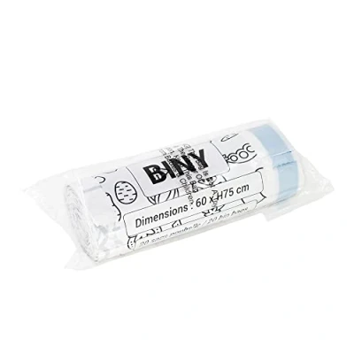 Image de Lot de 60 sacs poubelles BINY Blanc HDPE 50L x H75 CM
