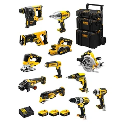 Image de DeWALT Kit DWK1203 (DCD996+DCH273+DCG405+DCF887+DCF899H+DCS334+DCS570+ DCS355+DCP580+DCS367+DCL050+DCF620+3x5,0Ah+DCB115+Caddy)