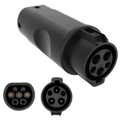Image de Aiskooc adaptateur de charge type 1 SAE J1772 vers Type2 IEC62196, chargeur véhicule électrique 16 A/32 A, convertisseur EV