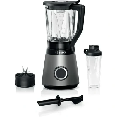 Image de Bosch Electroménager MMB6174S Serie 4, Mixeur VitaPower mixage direct dans une bouteille ToGo, Système ProPerformance, Moteur de 1200W, Métallique