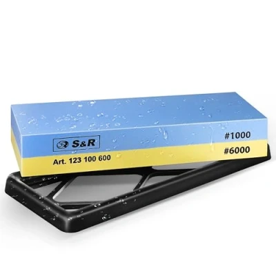 Image de S&amp;R Pierre à Aiguiser 1000/6000 affuter Couteaux Ciseaux Sécateurs Burins