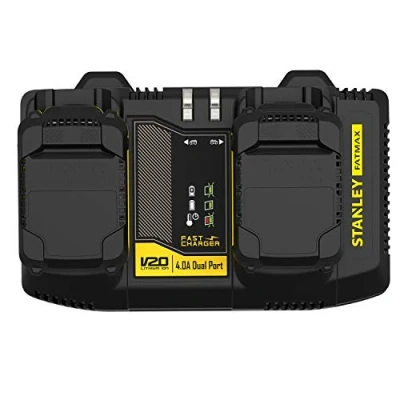Image de Stanley FATMAX Double Chargeur 18V 4Ah Technologie Améliorée Gamme V20 SFMCB24 QW Multicolore