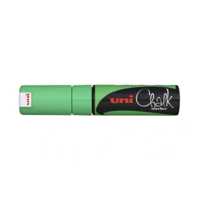 Image de Uni Ball 186463 Marqueur fenêtre et craie à pointe biseautée 8 mm, vert fluorescent, 1 pièce