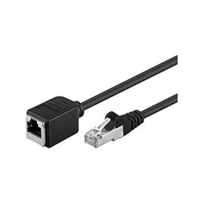 Image de Rallonge de câble réseau GOOBAY RJ 45 (M) pour (F) 50 cm CAT 5e paire torsadée écrantée (F/UTP)