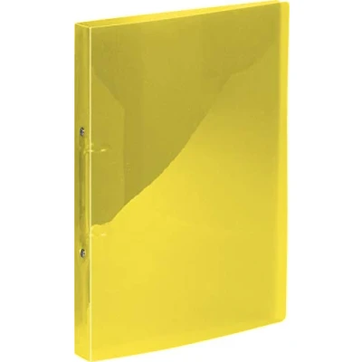 Image de Kangaro Classeur à anneaux Format A4 2 Capacité : 25 mm Matériau polypropylène Couleur jaune transparent
