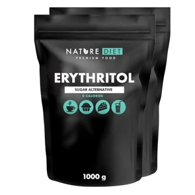 Image de Nature Diet Érythritol 2 x 1000g Édulcorant naturel Zéro Calorie Remplacement du sucre Substitut