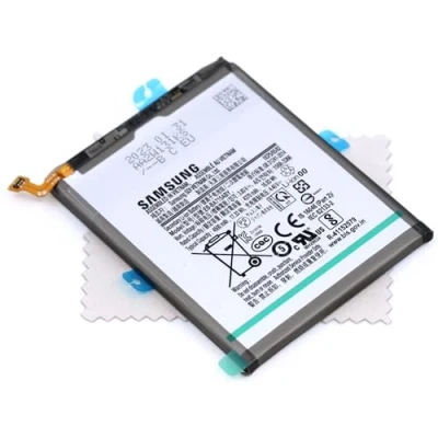 Image de Batterie pour d&#039;origine Samsung EB BA715ABY Galaxy A71 (A715F) avec Chiffon de Nettoyage d&#039;écran mungoo