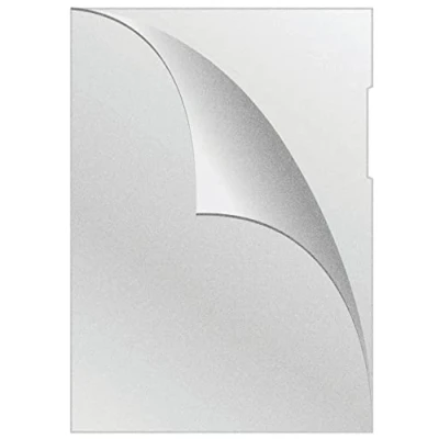 Image de Q Connect KF11193 Lot de 50 Pochettes type L DIN A4 grainées et élargies Couleur : transparent Film rigide en polypropylène 100 μm transparentes ouvertes sur le côté