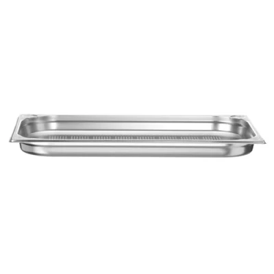 Image de HENDI Bac Gastronorme, GN 1/1, avec fond perforé uniquement, récipient GN, empilable, bords lisses, résistant à la température de 40 300C, 5L, hauteur: 40mm, inox