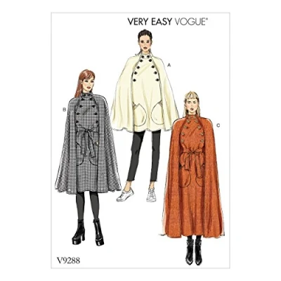 Image de Vogue Patterns Cape et Ceinture pour Femme, Mouchoir, Multicolore, 15 x 0,5 22 cm