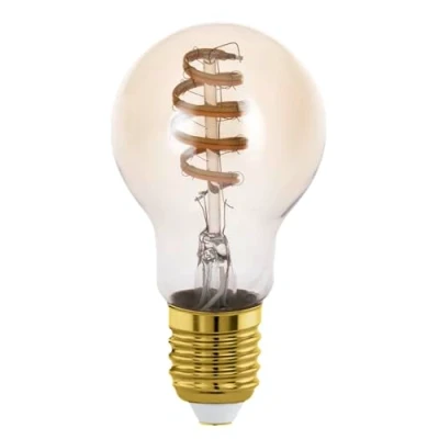 Image de Eglo connect.z Lot de 2 ampoules LED E27 connectées, A60, ZigBee, App et commande vocale Alexa, avec télécommande, dimmable, blanc chaud froid, 4,9 watts, lampe vintage, verre ambré
