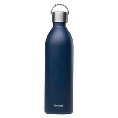 Image de Qwetch Bouteille Isotherme Active Inox 1L Gourde avec Anse Recyclé 24h Froid et 12h Chaud Etanche, Sans BPA &amp; Compacte