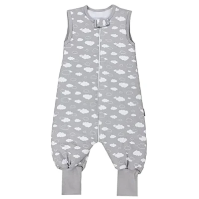 Image de TupTam Gigoteuse tout au long de l&#039;année certifiée OEKO TEX avec Pieds 2,5 TOG Unisex, Taches Vert Minéral, 68 74