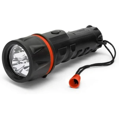 Image de Velamp IRUB2 Torche 12 Lumen LED Caoutchouc Noir Eclairage 30 m
