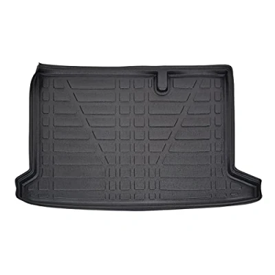 Image de SCOUTT Tapis de Coffre sur Mesure pour Sandero 3 Depuis 2021, Noir, Antidérapant, Bord Haut, Toutes Saisons, Adapté Animaux Compagnie
