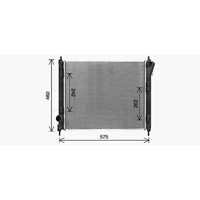 Image de PRASCO DN2470 radiateur du moteur Aluminium 508 425 16 Grille de soudée NISSAN: Juke, Pulsar 3/5 portes