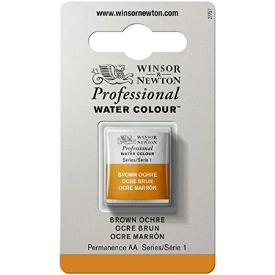 Image de Winsor &amp; Newton Aquarelle Professionnel Peinture Aquarelle, Haute Luminosité, Résistante à la Lumière, Qualité Archive, Demi Godet, Couleur Ocre Brun