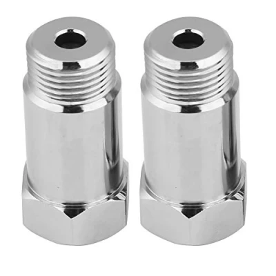 Image de Adaptateur de capteur d&#039;oxygène, Fydun 2 pièces sonde lambda 45 mm M18 x 1,5 d&#039;éliminateur lumière contrôle du moteur O2 En