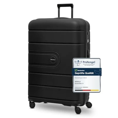 Image de REDOLZ Essentials 11 + BC, Noir , Koffer L (77 cm), Valise rigide avec roulettes pivotantes