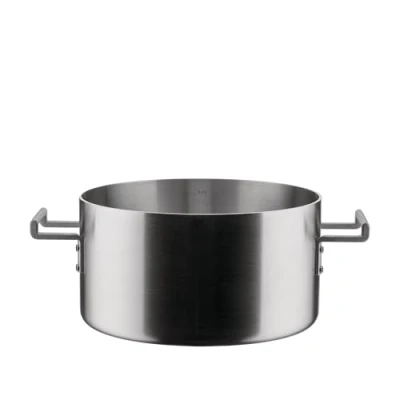 Image de Alessi Convivio DC101/24 Casserole à Deux Poignées en Trilame Design, Adaptée L&#039;induction, Acier Inoxydable et PVD avec Fond Magnétique, 24 cm, Finition Satinée