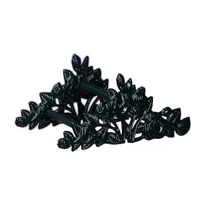Image de Relaxdays Support pour Le Tuyau d’arrosage, Design Antique, avec Roses, Fonte de Fer, HLP : 13x27x15,5 cm, Vert foncé