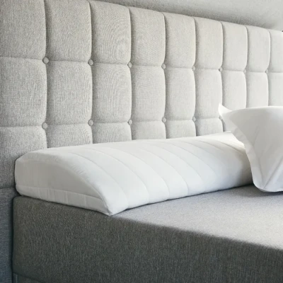 Image de Dreamway Coussin cale Dos en Latex 80x50 cm Oreiller Traversin 1 Personne Enveloppe 100% Coton Confort Ferme Pupitre 80 Blanc