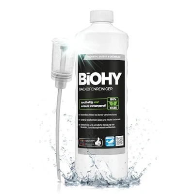 Image de BiOHY Nettoyant pour Four à Haute Concentration (Bouteille de 1l) + Distributeur dégraissant Un Nettoyage Rapide et Facile du sans frotter (Backofenreiniger)
